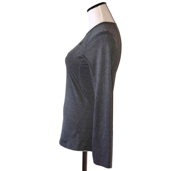REI Gray Striped Long Sleeve Pullover Top - Picture 5 of 8